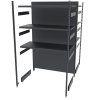 Regal sklepowy wzmacniany gondola do palety Mago H 210 cm L 128 cm G 128 cm modul bazowy grafitowy mpp001065 4