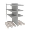 Regal sklepowy wzmacniany gondola do palety Mago H 210 cm L 1265 cm G 128 cm modul dostawny jasny szary MPP001069 5