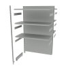 Regal sklepowy wzmacniany gondola do palety Mago H 210 cm L 1265 cm G 128 cm modul dostawny jasny szary MPP001069 4