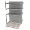 Regal sklepowy wzmacniany gondola do palety Mago H 210 cm L 1265 cm G 128 cm modul dostawny jasny szary MPP001069 7