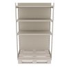 Regal sklepowy wzmacniany gondola do palety Mago H 210 cm L 128 cm G 128 cm modul bazowy kremowy MPP001067 2