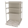 Regal sklepowy wzmacniany gondola do palety Mago H 210 cm L 128 cm G 128 cm modul bazowy kremowy MPP001067 7