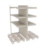 Regal sklepowy wzmacniany gondola do palety Mago H 210 cm L 1265 cm G 128 cm modul dostawny kremowy MPP001070 5