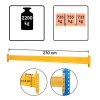 Nosník JUNGHEINRICH MPB (TBS), délka 270 cm, profil 11,5×5 cm, nosnost páru nosníků 2200 kg, žlutý