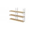 Paletový regál (18 palet), výška 360 cm, šířka: 570 cm, hloubka: 110 cm, pozink - modul rozšíření