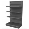 Prodejní policový regál Basic:  výška 225cm/ šířka: 100cm RAL 7016