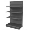 Prodejní policový regál Basic:  výška 225cm/ šířka: 100cm RAL 7016