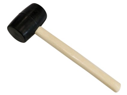 gumová palička s dřevěnou rukojetí