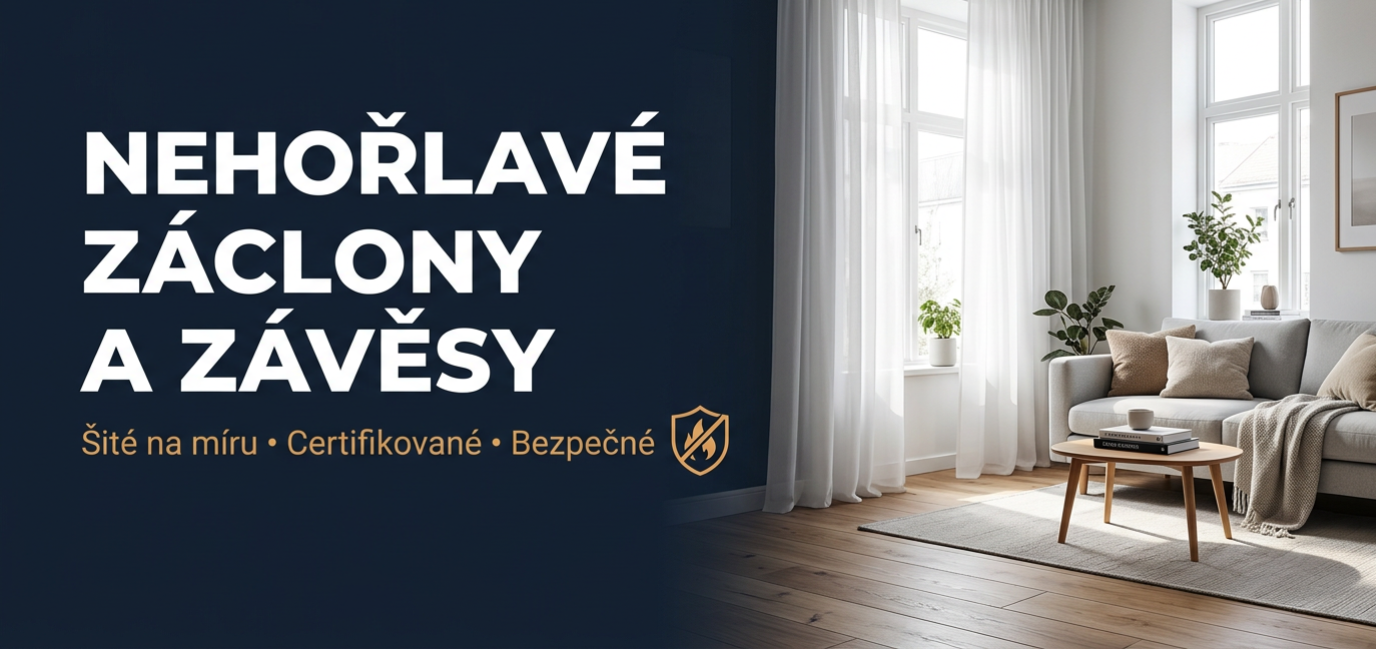 Záclony a závěsy nehořlavé