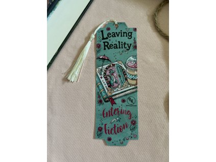 leaving reality - laminált könyvjelző - arany ( laminált & bojt )