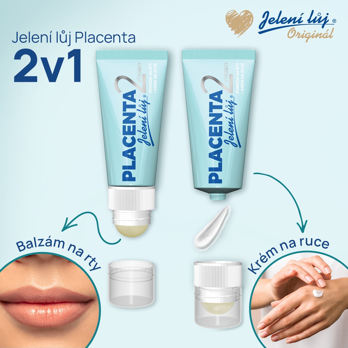 Jelení lůj Placenta - Krém na ruce a Pomáda