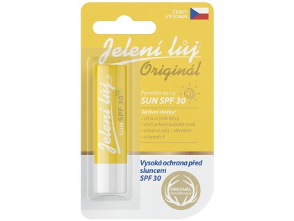 Jelení lůj | SUN SPF 30 - Pomáda na rty s ochranným UV filtrem