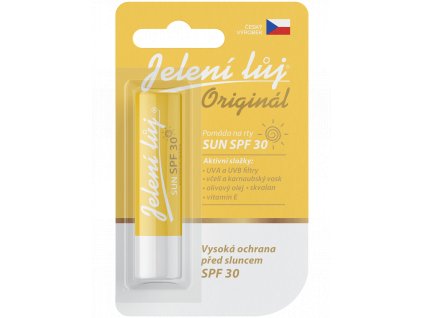 Jelení lůj | SUN SPF 30 - Pomáda na rty s ochranným UV filtrem