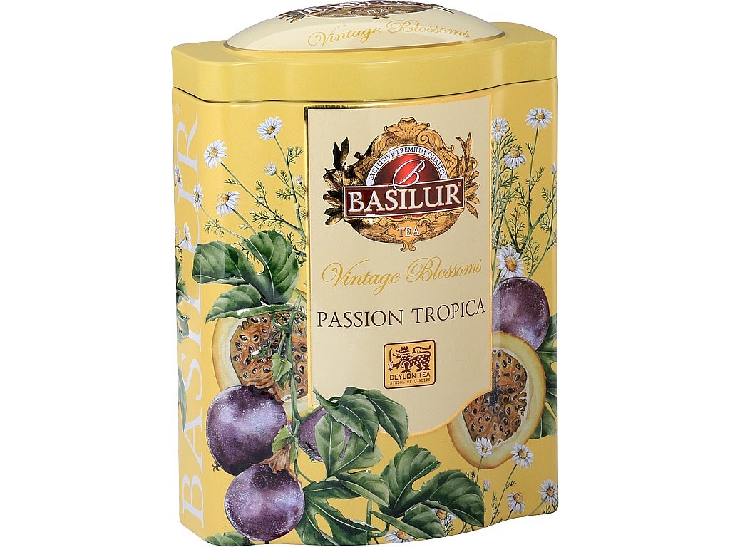 SLEVA Basilur Vintage Blossoms Passion Tropica plech 100g
