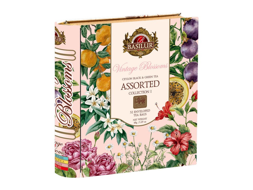 Basilur Vintage Blossoms Book Assorted plech 32x1,5g