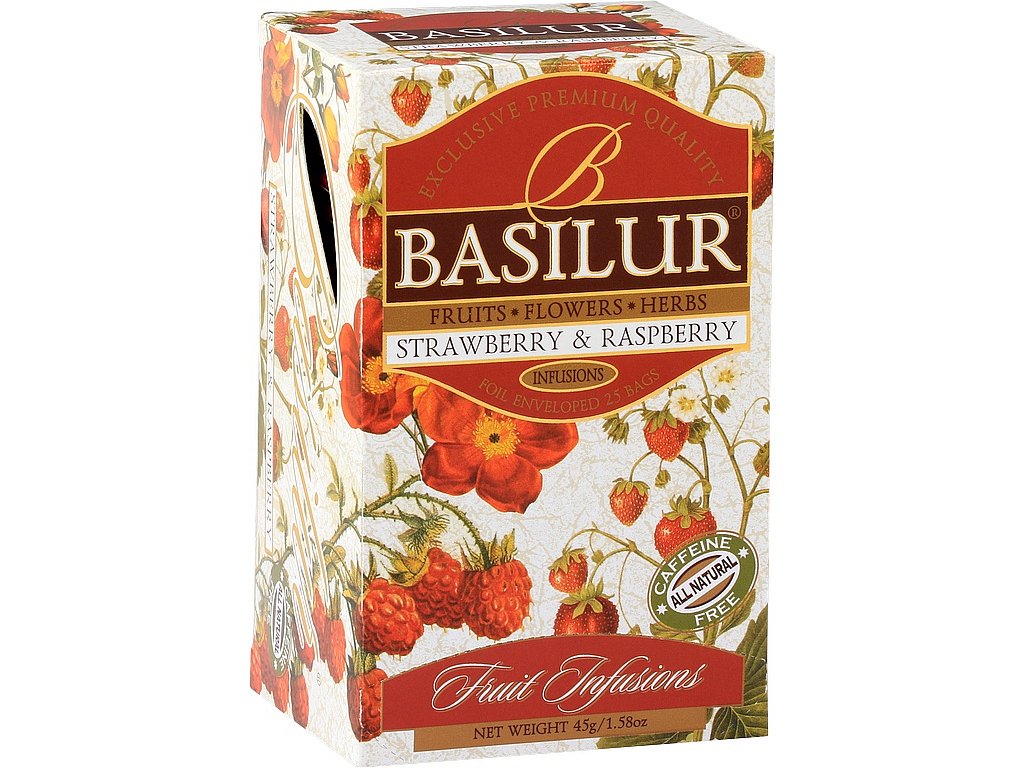 Basilur Fruit Strawberry & Raspberry přebal 25x1,8g