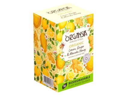 ORGANSIA BIO Lemon Ginger & Manuka Honey přebal 18x1,8g