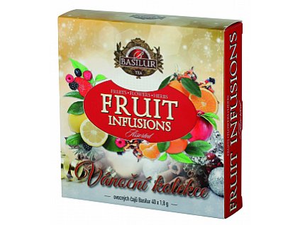 BASILUR Fruit Infusions Assorted Vánoční přebal 40 gastro sáčků