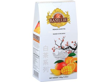 Basilur White tea Mango orange papír 100g - mango pomeranč