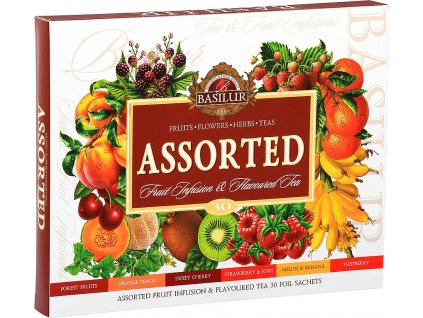 Basilur assorted fruit & flavoured tea přebal 30 gastro sáčků