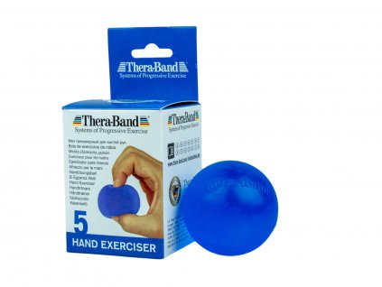 Thera-Band Hand Exerciser - posilňovač ruky - gélová gulička, modrá - tvrdá