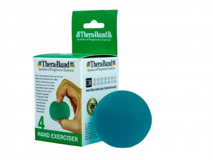 Thera-Band Hand Exerciser - posilňovač ruky - gélová gulička, zelená - stredne mäkká