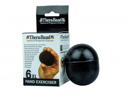 Thera-Band Hand Exerciser XL - posilňovač ruky - gélová gulička, čierná - veľmi tvrdá