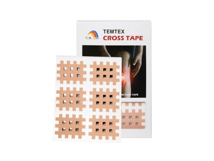 TEMTEX tape Cross, béžová 3,6 x 2,8 cm – 120 ks