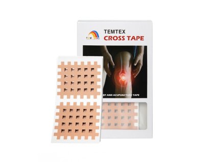 TEMTEX tape Cross, béžová 5,2 x 4,4 cm – 40 ks