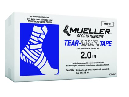 MUELLER Tear-Light® Tape, bílá, 5 cm x 6,8 m, 24 ks