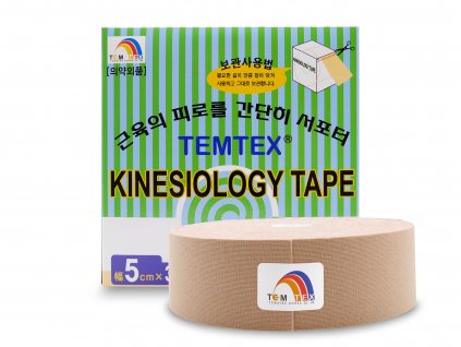 Temtex kinesio tape Classic XL, béžová tejpovací páska 5cm x 32m - EKONOMICKÉ BALENÍ