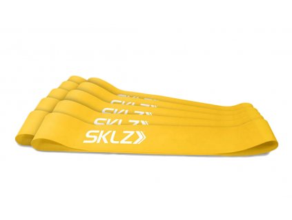 SKLZ Mini Bands - Yellow, posilovací smyčka žlutá (slabá), 10 ks