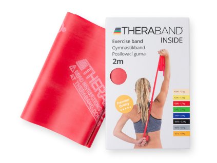 8594180680036 12763 Thera Band posilovací guma 2 m, červená, středně silná