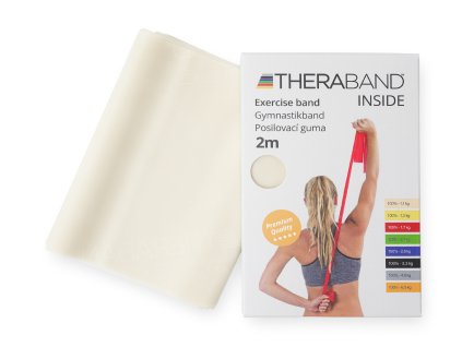 8594180680012 501101 Thera Band posilovací guma 2 m, béžová, velmi slabá