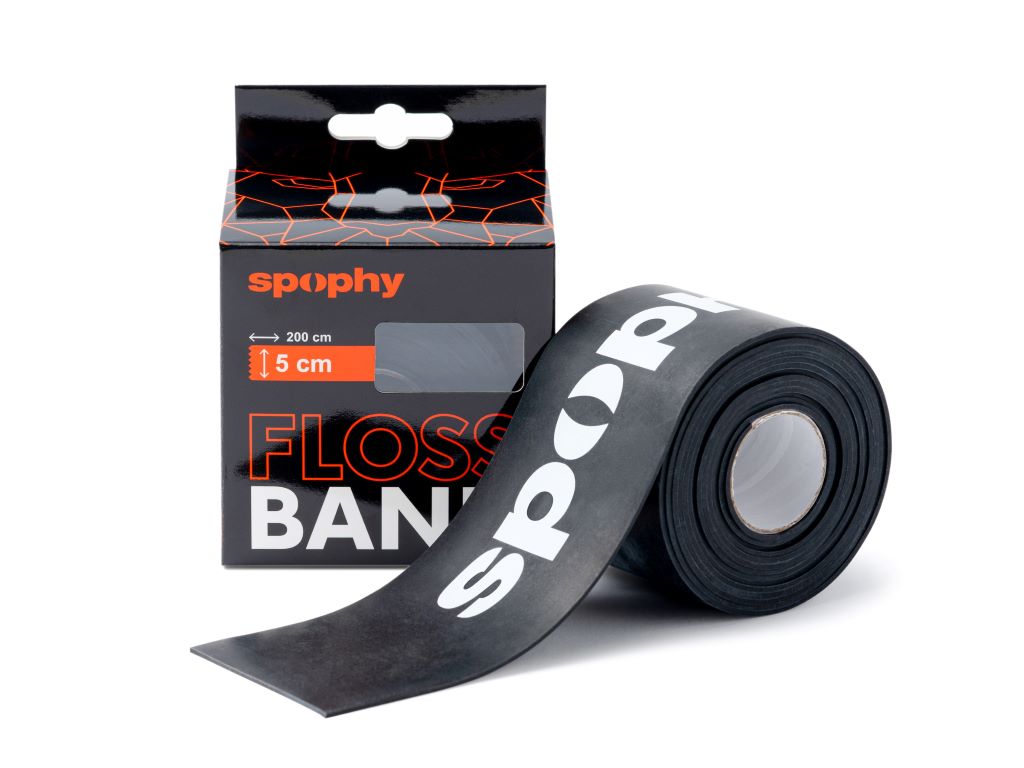 Spophy Flossband Black, flossband černý, 5 cm x 2 m