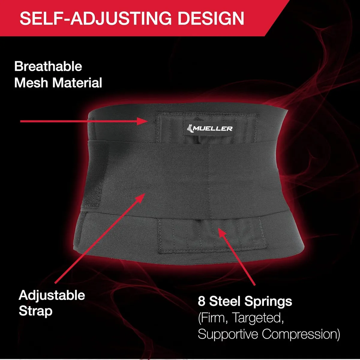 Mueller Adjustable Back Brace, bederní pás, uni (obrázek 5)