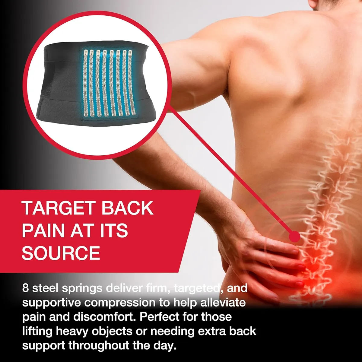 Mueller Adjustable Back Brace, bederní pás, uni (obrázek 6)