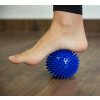 Rehabiq Masážní míček ježek, 10 cm, modrý