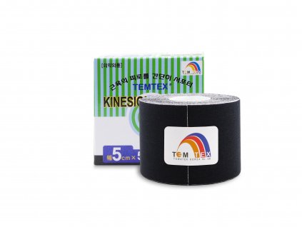 TEMTEX kinesio tape Classic, černá tejpovací páska 5cm x 5m