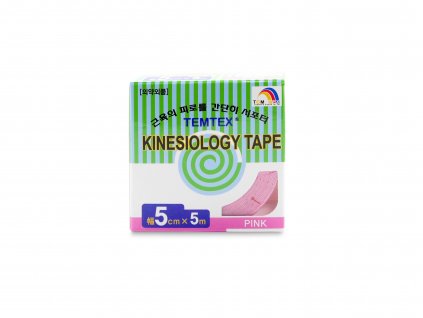 TEMTEX kinesio tape Classic, růžová tejpovací páska 5 cm x 5 m