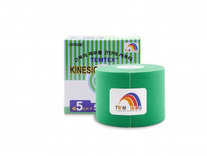 TEMTEX kinesio tape Classic, zelená tejpovací páska 5 cm x 5 m