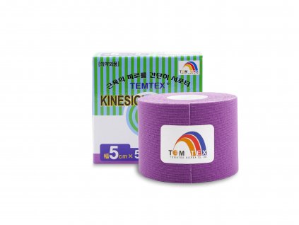 TEMTEX kinesio tape Classic, fialová tejpovací páska 5cm x 5m