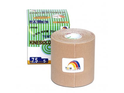 Temtex kinesio tape Classic, béžová tejpovací páska 7,5 cm x 5 m