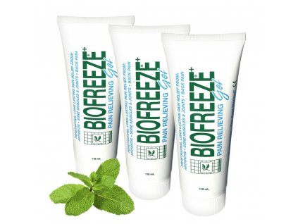 3 x Biofreeze Gel - Chladivý gel proti bolesti zad, svalů a kloubů 118ml