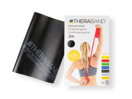 Thera-Band Inside posilovací guma 2 m, černá, speciálně silná