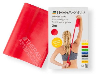THERA-BAND posilňovacia guma 2 m, červená, stredne silná