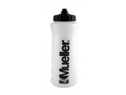 Mueller ATHL Sport Bottles, športové fľaša s čiernym nápisom a bez slamky