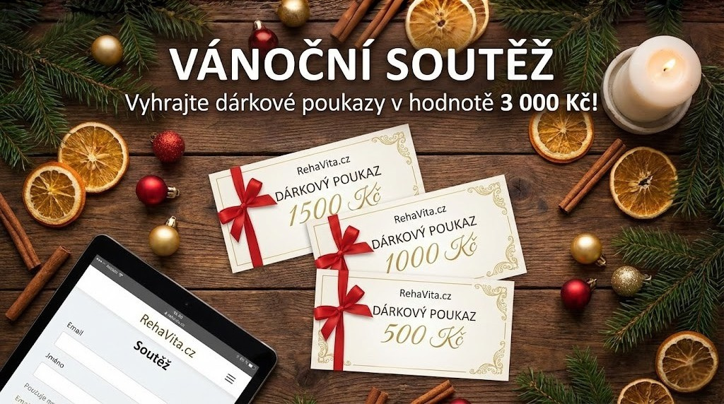 🎄🎁 Vánoční soutěž RehaVita.cz – hrajte o 3 dárkové poukazy 🎫