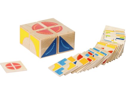 Goki Puzzle Kubus – dřevěná didaktická hra s předlohami