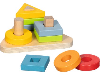 Goki Třídicí hra trojúhelník – dřevěná Montessori pomůcka